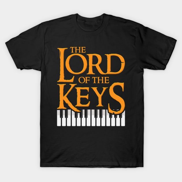 PIANO PLAYER: Lord of The Keys T-Shirt by woormle
